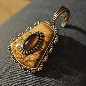 Carolyn Pollack Sterling Silver, Jasper And Tiger's Eye  Pendant ! :-)